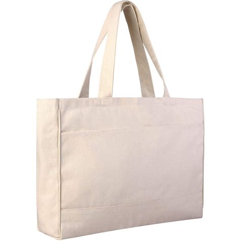 Canvas Tote Bags Wholesale, Large Canvas Tote Bag with Zipper Pocket ...