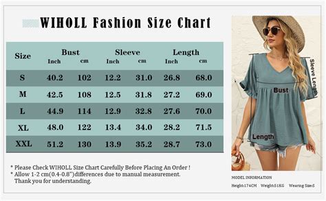 Amazon.com: WIHOLL Womens Tops Casual V Neck Ruffle Sleeve T Shirts Babydoll Loose Fit Peplum ...