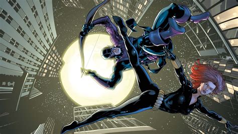 Download Black Widow Hawkeye Comic Avengers HD Wallpaper