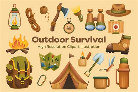 Explore the Wilderness with Exciting Outdoor Adventure Cliparts