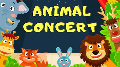 ANIMAL CONCERT | Kids Simple Learning Fun | Wild Animal Songs for ...