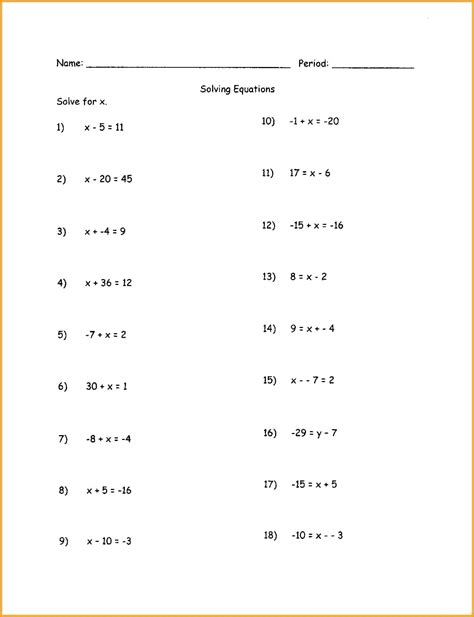 Multi Step Equations Worksheet Answers Doc With Fractions — db-excel.com