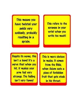 Operation Board Game - Body Idiom Cards - ESL EFL English by Lauren Price