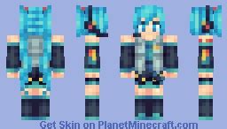 Hatsune Miku [Vocaloid] Minecraft Skin