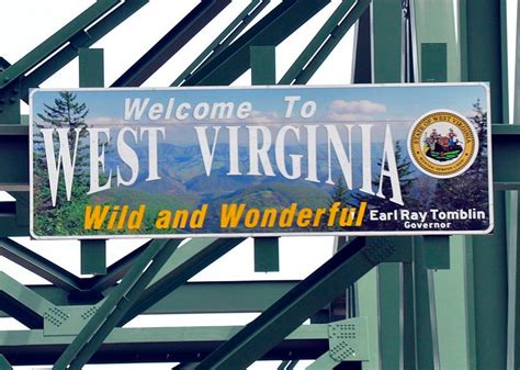 Photo: West Virginia welcome sign on Highway 52. Credit: Andreas Faessler; Wikimedia Commons ...