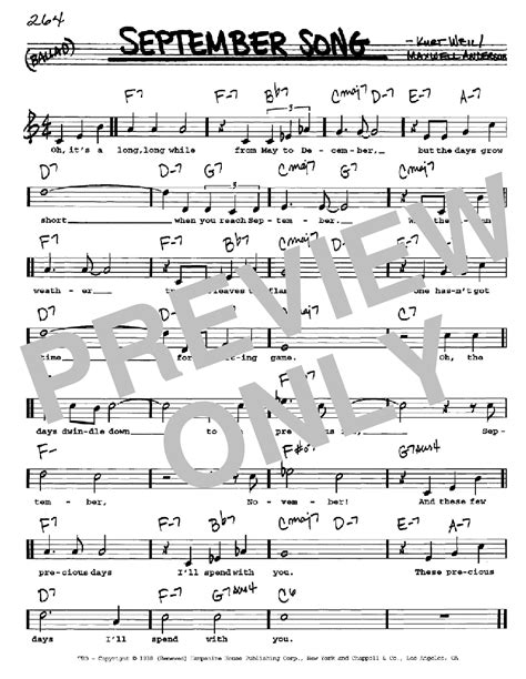 September Song | Sheet Music Direct