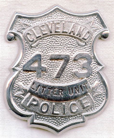 1960s-70s Cleveland, Ohio Police Badge from Litter Unit: Flying Tiger ...