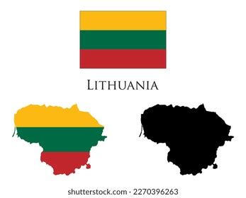 Lithuania Flag Map Illustration Vector Stock Vector (Royalty Free) 2270396263 | Shutterstock