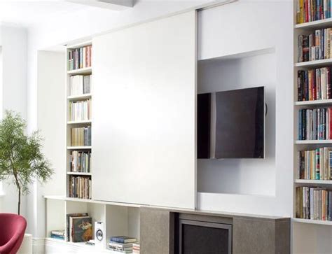 hidden tv cabinet diy sliding - Google Search | 거실