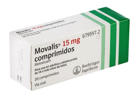 MOVALIS 15 mg COMPRIMIDOS , 20 comprimidos. Precio: 2.54€.