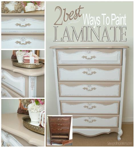 2 Best Ways To Paint Laminate Furniture - Salvaged Inspirations