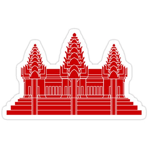 "Angkor Wat / Khmer / Cambodian Flag" Stickers by iloveisaan | Redbubble