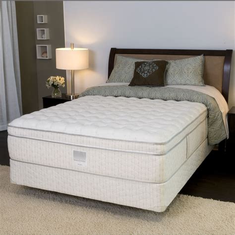 Sears-O-Pedic Queen Mattress Only White Linen II EuroTop Firm