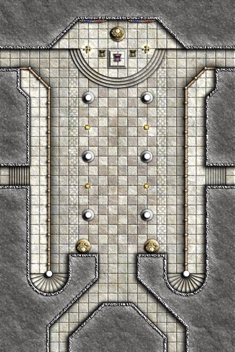 Dungeon great hall / throne room : dndmaps | Tabletop rpg maps, Fantasy map, Dungeon maps