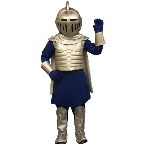 Silver Knight Mascot Costume