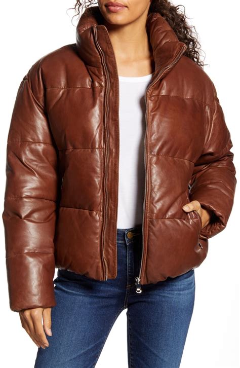 Lamarque Iris Down Insulated Leather Puffer Jacket | The Best Puffer Coats for Women | POPSUGAR ...