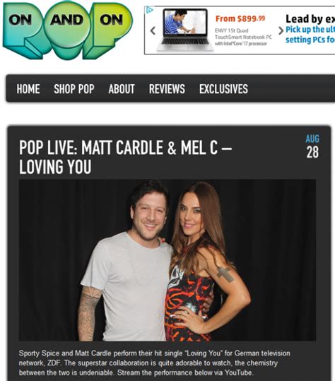 Matt Cardle & Melanie C's "Loving You" Featured On Pop On And On - Radikal Records