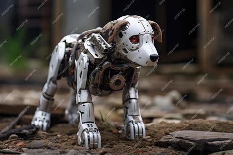 Premium AI Image | Dog Pet Robot Showcases Future Robotics Concept