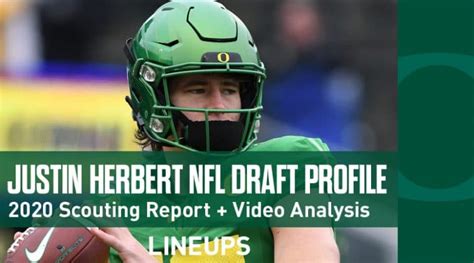 Justin Herbert Draft Profile: 2020 Scouting Report, Video Analysis: #3 ...