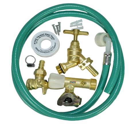 Outdoor Tap Kit Brass Self Cut Tap Hose Pipe Garden Water Fitting Wall Mounted DX/1402198 BB ...