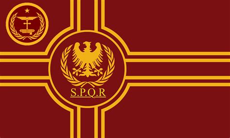 Revised flag of my NS nation; The Roman Confederacy : vexillology