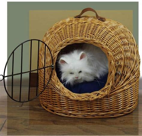 Wicker Cat Carrier Basket - Kozy Kingdom