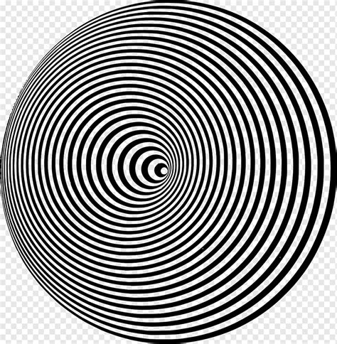 Optical illusion Optics Op art Circle, illusion, spiral, symmetry, monochrome png | PNGWing