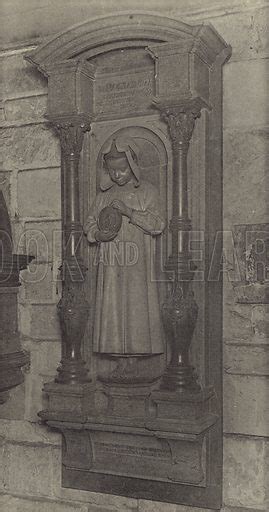 Randolph Caldecott, St Paul's Crypt, Grey Marble, Figure … stock image ...