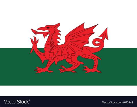 Wales flag Royalty Free Vector Image - VectorStock