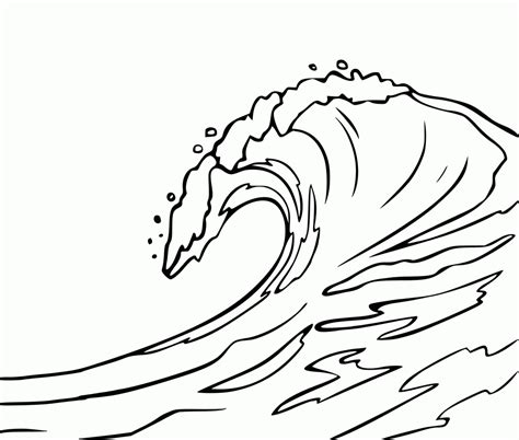 Waves Ocean Clipart Wave Water Coloring Sea Clip Drawing Cartoon Simple ...