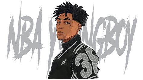 how to draw nba youngboy cartoon - lineartdrawingsheartshape