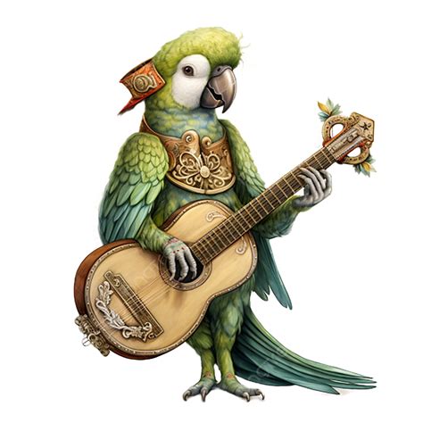 Musical Parrot Bard Transparent Background, Parrot, Bird, Transparent Background PNG Transparent ...