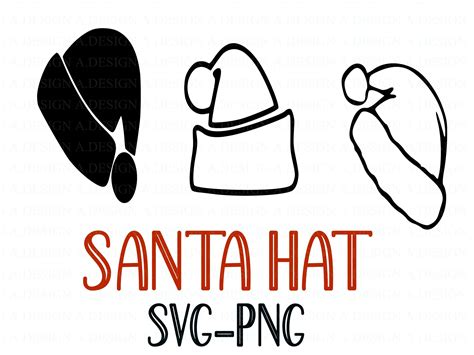 Santa Hat SVG Cutting File SVG PNG - Etsy