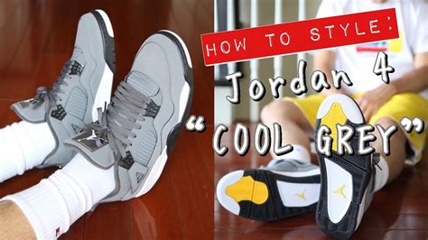 HOW TO STYLE - AIR JORDAN 4 "COOL GREY" ON FEET - 3 CASUAL OUTFITS - YouTube