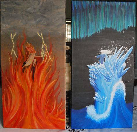 "Fire and Ice" #yinyang #balance #fireandice #art #artwork #painting #ice #fire | Fire and ice ...