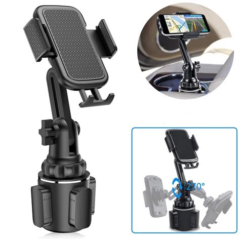 Universal Car Cup Holder Phone Mount Cell Phone Holder Adjustable Cup Holder Cradle Car Mount ...