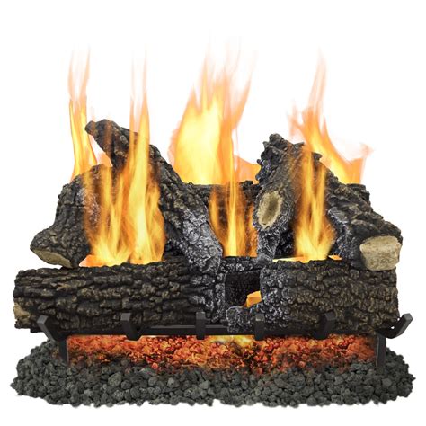 Shop Pleasant Hearth 30-in 65000-BTU Pan Vented Gas Fireplace Logs at Lowes.com