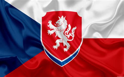 Download wallpapers Czech Republic national football team, emblem, logo, flag, Europe, Czech ...