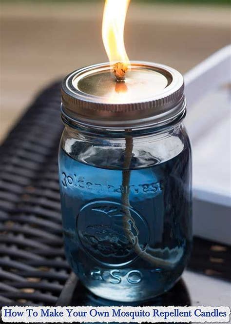 How To Make Your Own Mosquito Repellent Candles | Mason jar citronella candles, Mason jars ...