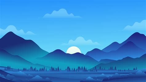 Minimal Landscape 4K wallpaper