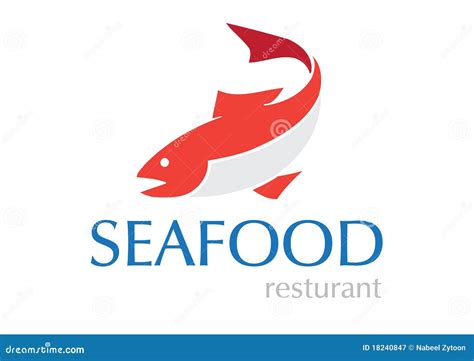 Seafood Logo Design stock illustration. Illustration of sign - 18240847