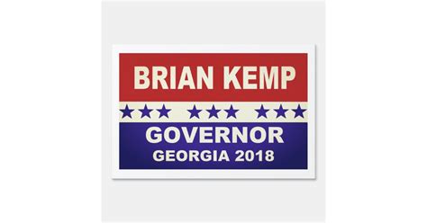 Brian Kemp Governor Georgia 2018 Yard Sign | Zazzle.com