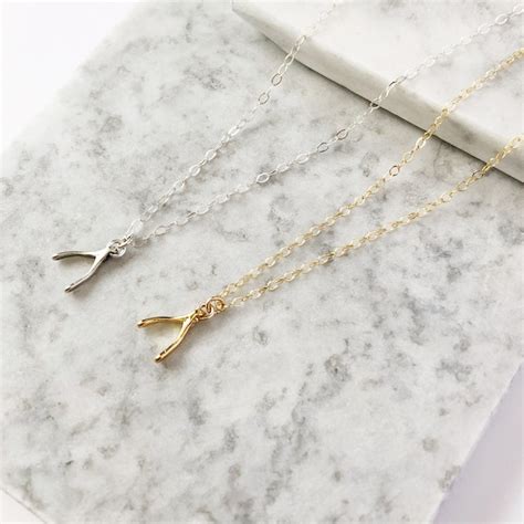 Wishbone Necklace - Etsy