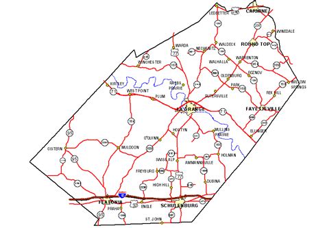 Fayette County, Texas Maps