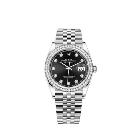 Jam tangan Rolex Datejust 36: Rolesor Putih - kombinasi dari Oystersteel dan emas putih 18 karat ...