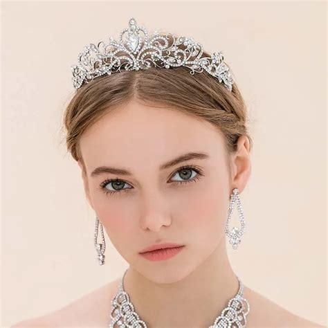 Aliexpress.com : Buy Pageant Crystal King Crown Pearl Princess Bride Tiara Diadem Wedding Tiaras ...