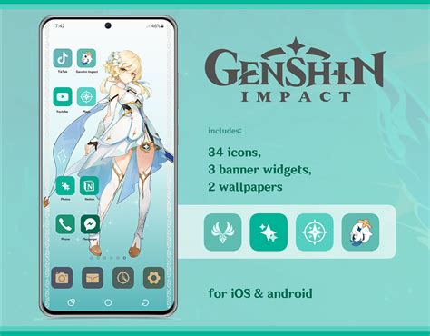 Genshin Impact App Icon and Wallpaper Pack for Ios 14 and - Etsy Canada