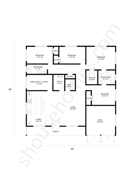 Fantastic 4 Bedroom Shouse Floor Plans