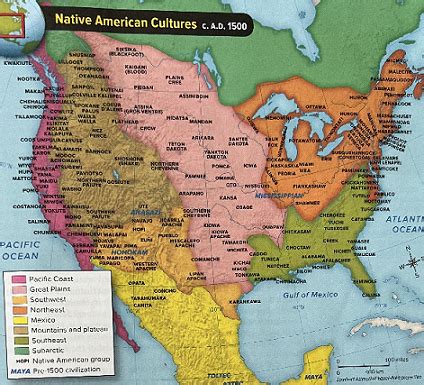 Many Native Americans groups populated North America before the arrival ...