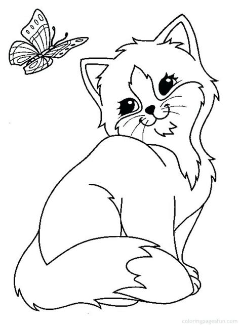 kitten coloring pages to print free printable cute realistic | Cat ...